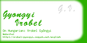 gyongyi vrobel business card